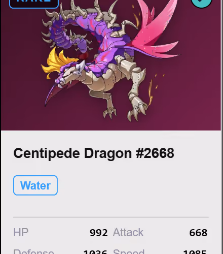 Centipede Dragon #2668