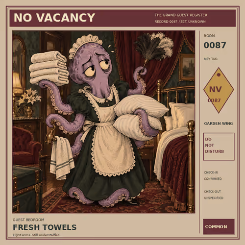 NO VACANCY #87 — FRESH TOWELS