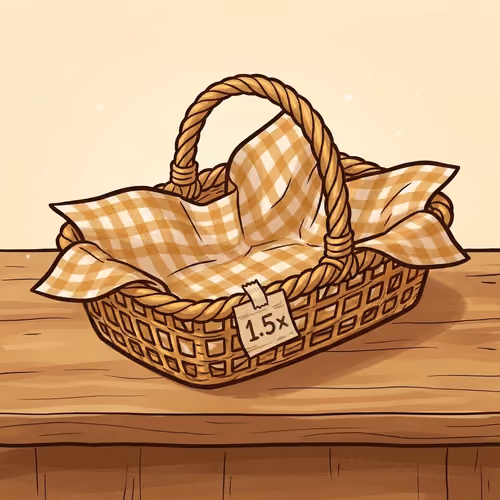 Hot Buns Basket #0017 — Woven Farmhouse Basket