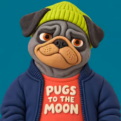 Pugz #1644 — Pugs Moon