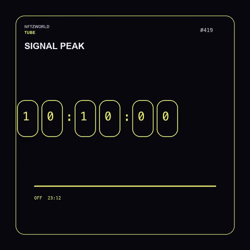 NFTzWORLD SNOOZE #419 — SIGNAL PEAK