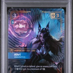 2025 #119a Ahri - Inquisitive PSA 10 Riftbound: League of Legends Ogn-Origins