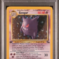 1999 #5 Gengar-Holo 1st Edition PSA 9 Fossil