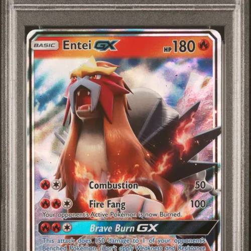 2017 #10 Entei GX PSA 9 Sun & Moon Shining Legends