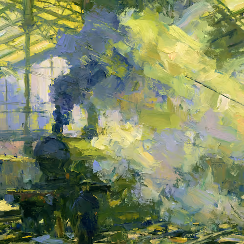 Gare Saint-Lazare, Steam and Sunlight