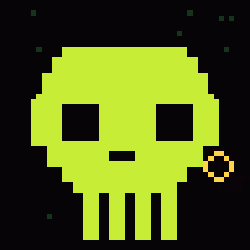 Classic Lime Skulls #8639