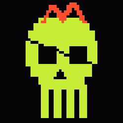 Classic Lime Skulls #11432