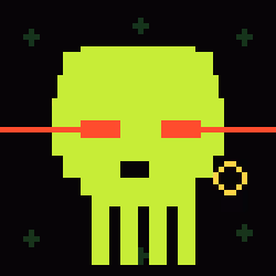 Classic Lime Skulls #6334