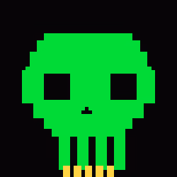 Classic Lime Skulls #7268