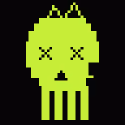 Classic Lime Skulls #6635