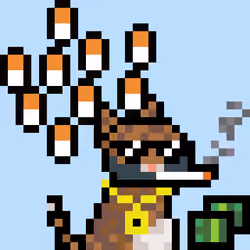 Pixelated Cat on Drugs #123