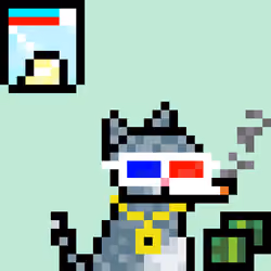 Pixelated Cat on Drugs #402