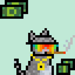 Pixelated Cat on Drugs #432