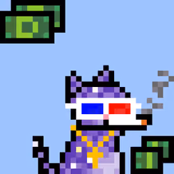 Pixelated Cat on Drugs #348