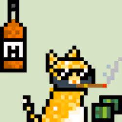 Pixelated Cat on Drugs #320