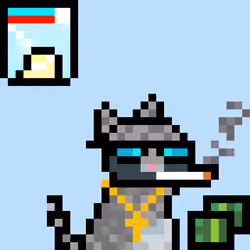 Pixelated Cat on Drugs #269