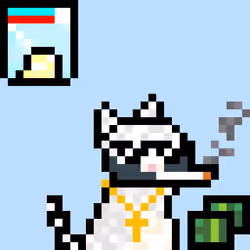 Pixelated Cat on Drugs #540