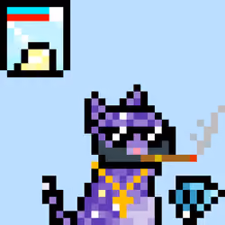 Pixelated Cat on Drugs #326
