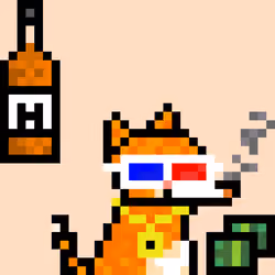 Pixelated Cat on Drugs #543