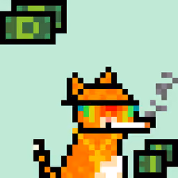 Pixelated Cat on Drugs #547