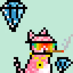 Pixelated Cat on Drugs #58