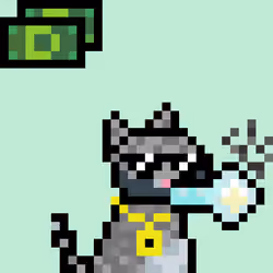 Pixelated Cat on Drugs #256