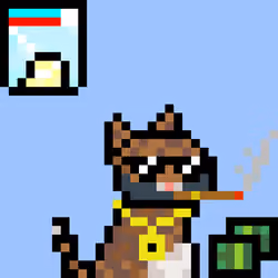 Pixelated Cat on Drugs #174