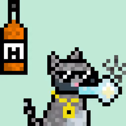 Pixelated Cat on Drugs #251