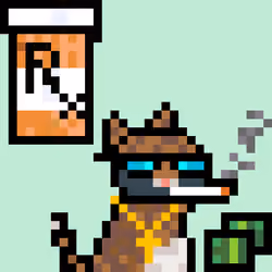 Pixelated Cat on Drugs #354
