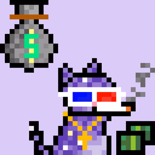 Pixelated Cat on Drugs #126