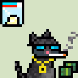 Pixelated Cat on Drugs #334