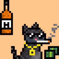 Pixelated Cat on Drugs #534