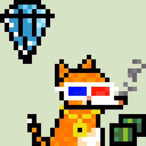Pixelated Cat on Drugs #39