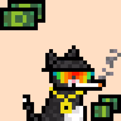 Pixelated Cat on Drugs #350