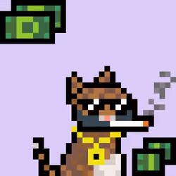 Pixelated Cat on Drugs #342