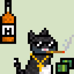 Pixelated Cat on Drugs #132