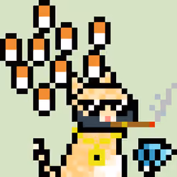 Pixelated Cat on Drugs #520