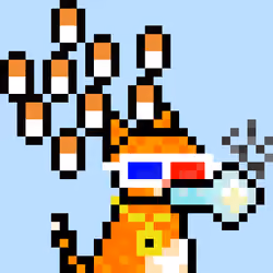 Pixelated Cat on Drugs #456