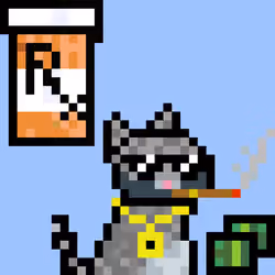 Pixelated Cat on Drugs #18