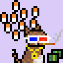Pixelated Cat on Drugs #476