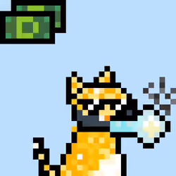 Pixelated Cat on Drugs #395