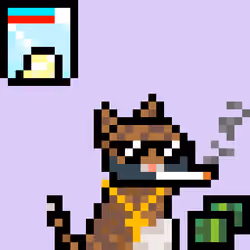 Pixelated Cat on Drugs #180
