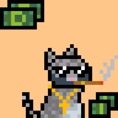 Pixelated Cat on Drugs #550