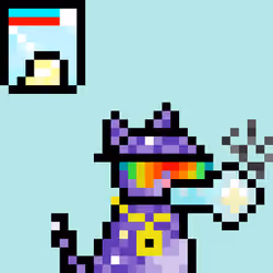 Pixelated Cat on Drugs #352
