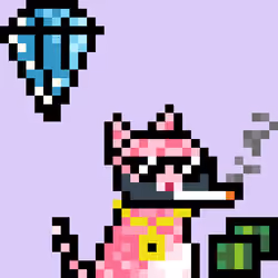 Pixelated Cat on Drugs #15