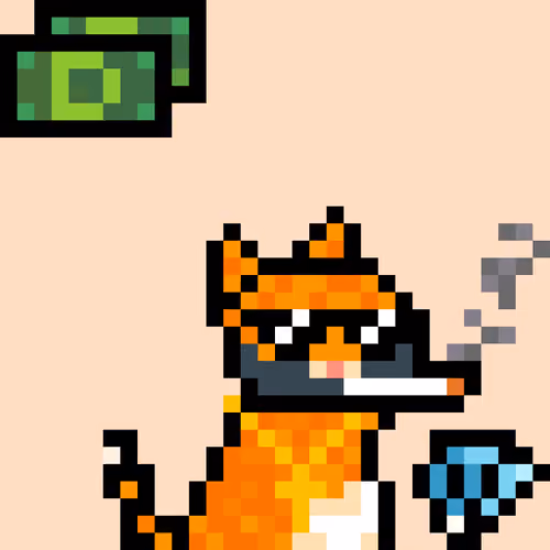 Pixelated Cat on Drugs #244