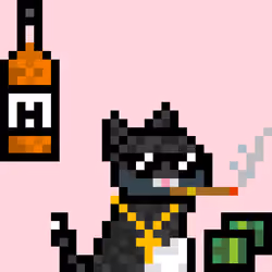 Pixelated Cat on Drugs #381