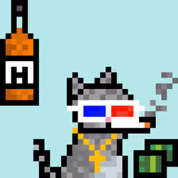 Pixelated Cat on Drugs #33