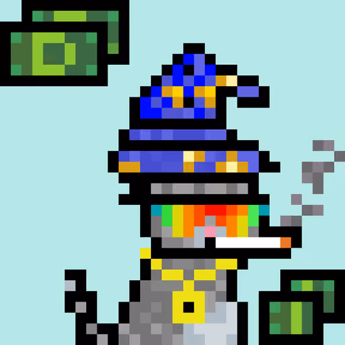 Pixelated Cat on Drugs #140