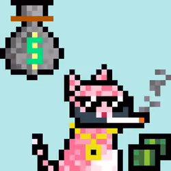 Pixelated Cat on Drugs #564